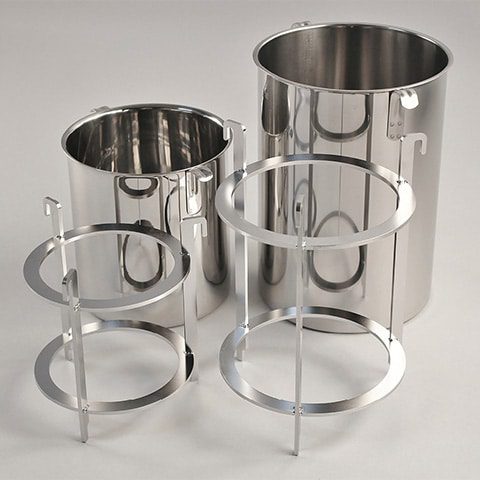 Dispersing stainless steel vessel